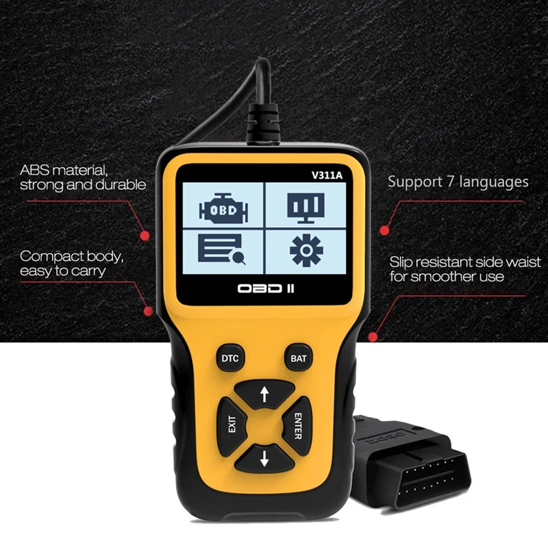 Автомобильный диагностический сканер V311A OBD II считыватель кодов неисправностей