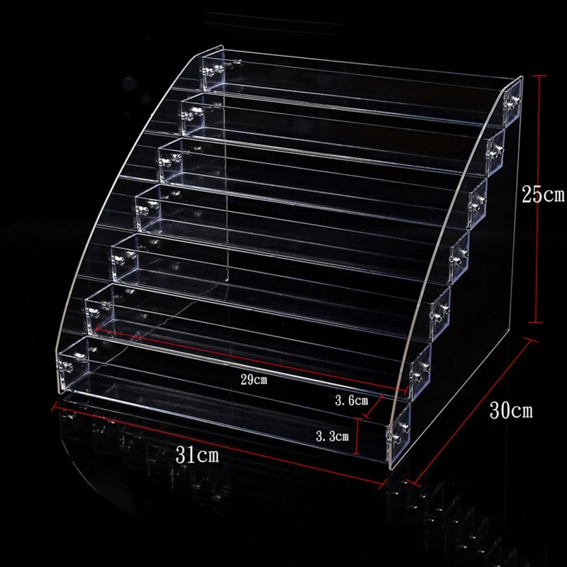 7 стойка из ярусов акриловый прозрачный лак для ногтей дисплей косметический
