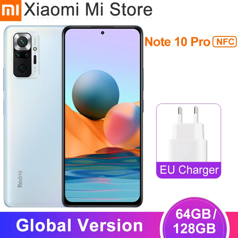 Глобальная версия Xiaomi Redmi Примечание 10 Pro смартфон 64/128 ГБ ROM Snapdragon 732 Octa Core 108MP Quad