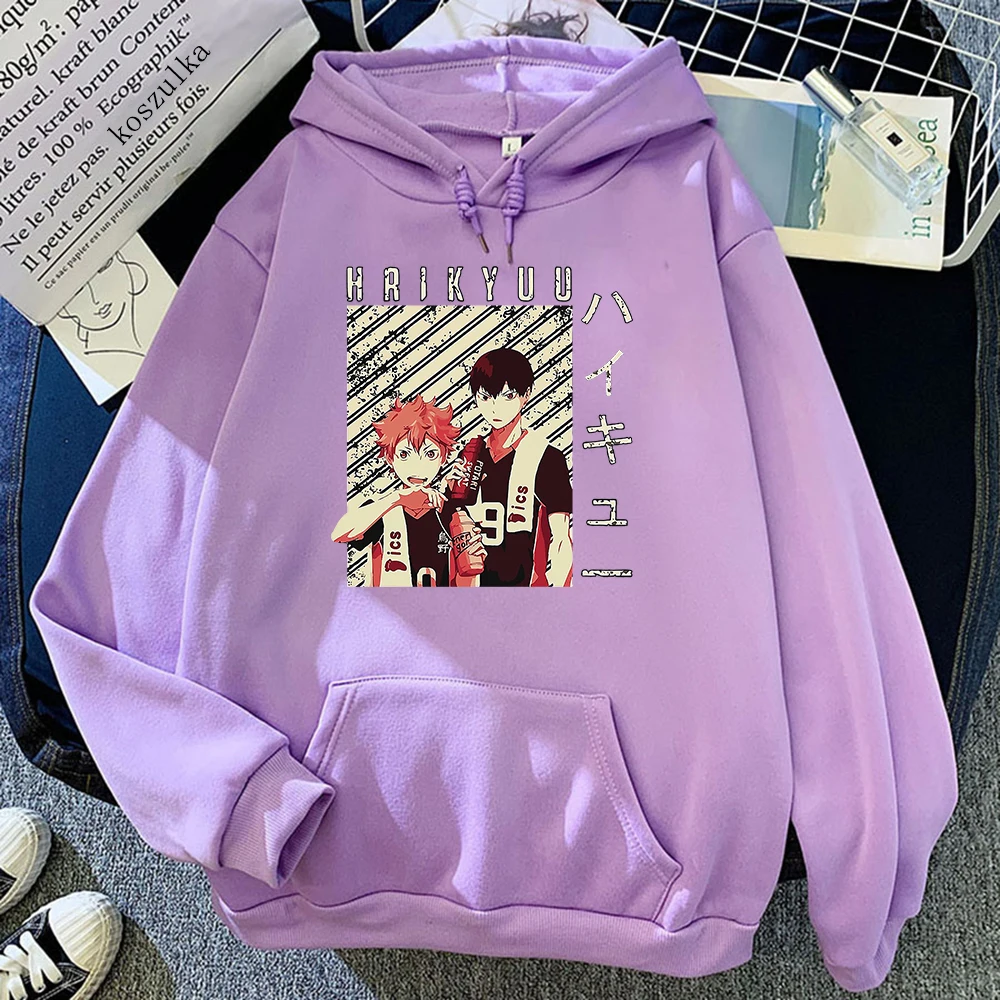 Худи Haikyuu для женщин забавный мультяшный кавайный манга Хината кагеяма худи