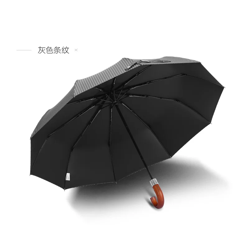 

Retro Automatic Parasol Umbrella Big Black Wood Couple Garden Golf Umbrella Windproof Outdoor Uv Ombrello Rain Gear BY50BU
