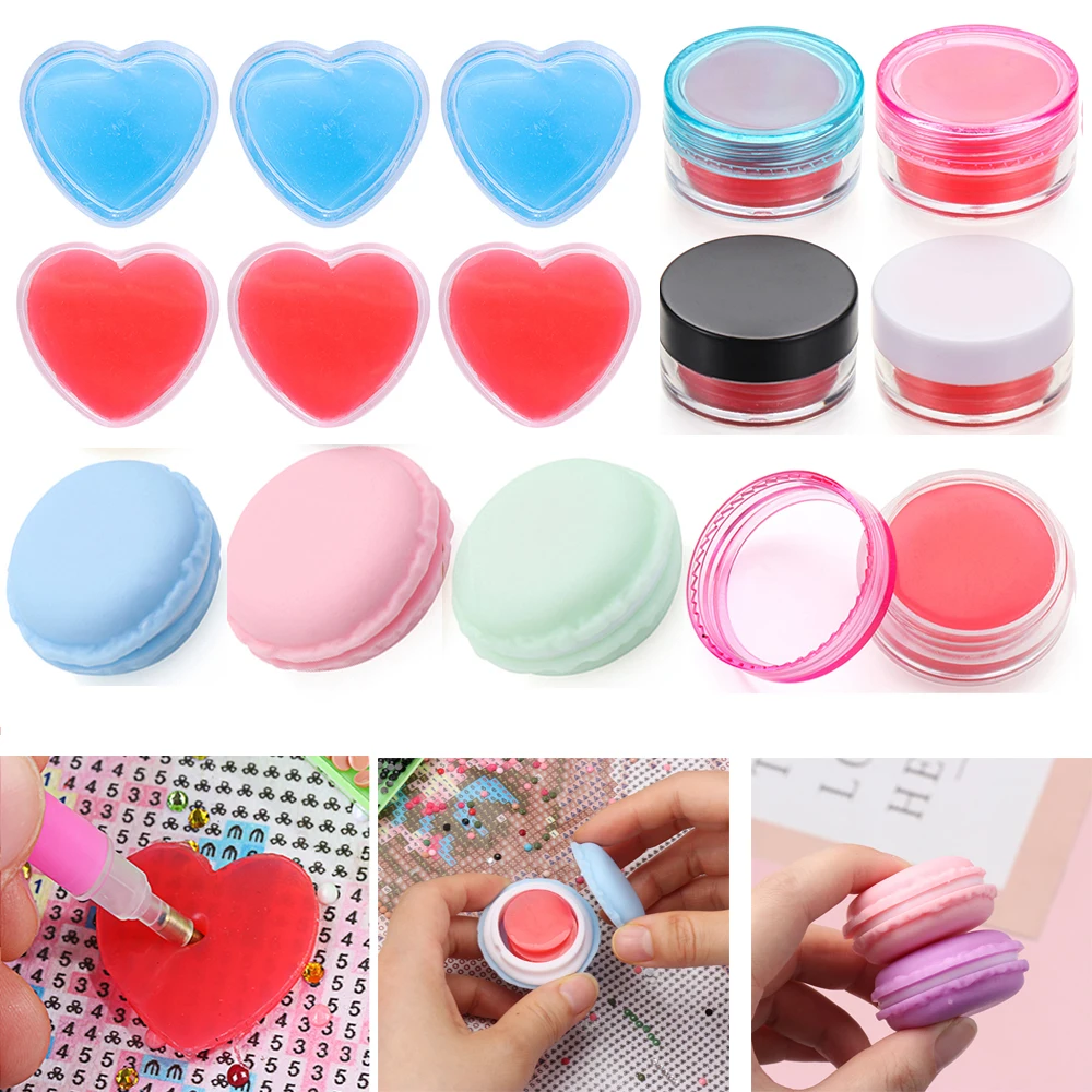 

1Set Diamond Painting Clay Cross Stitch Drilling Mud with Storage Container DIY Embroidery Glue Handmade Crafts Nail Accessories