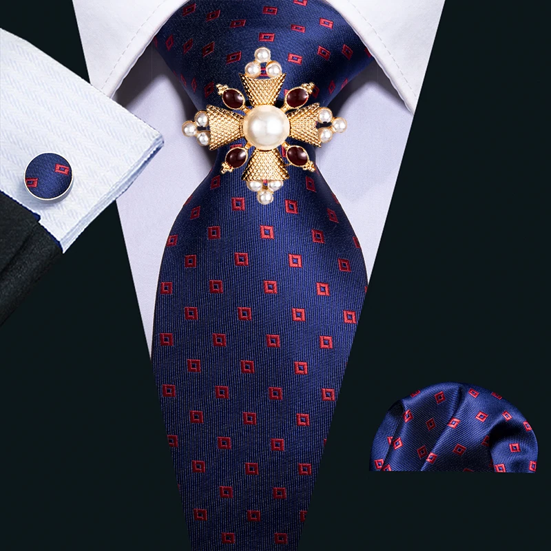 

Purple Floral Wedding Tie For Men Silk Necktie Brooch Handkerchief Sets Fashion Designers Ties For Men Groom Accessories Gifts