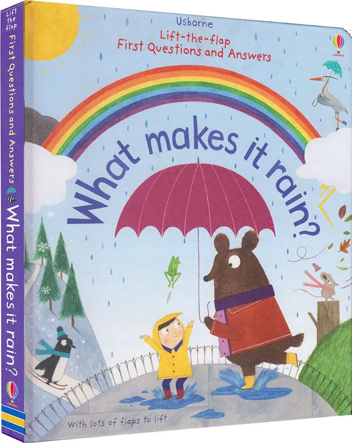 Usborne Lift-the-flap первые вопросы и ответы что делает это дождь английский обучающие