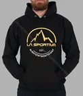 Мужская Спортивная Толстовка Lasportiva Nero La Sportiva Mountain Escursioni Trekking, мужская одежда с капюшоном