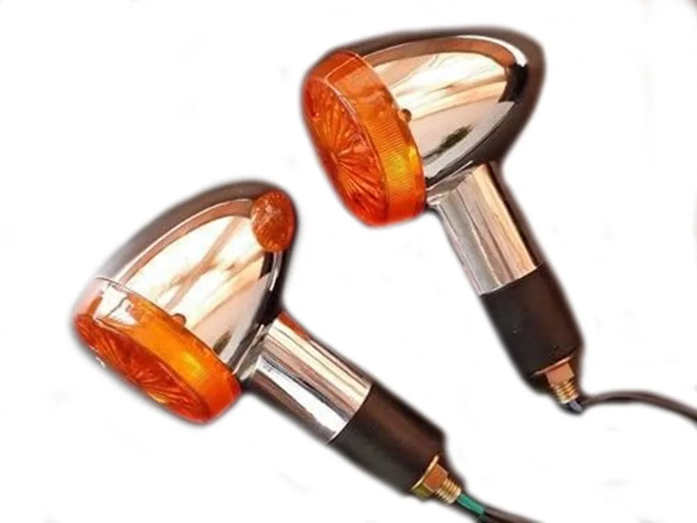 Мотоциклетные Ретро 10 мм поворотники светильник лампа индикатора для Cruiser Cafe Racer