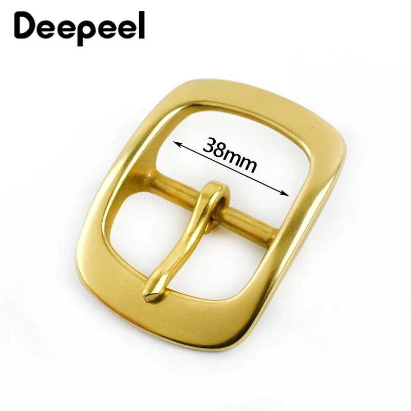 Deepeel 38 мм твёрдая латунная пряжка для мужчин и женщин металлическая с язычком
