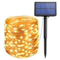 led outdoor solar lamps 10m20m led string lights fairy holiday christmas party garlands solar garden flash waterproof lights