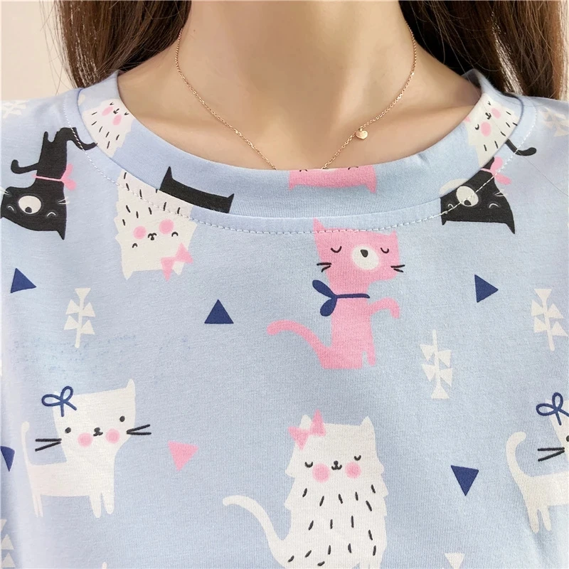 

Summer Modal Pajamas Set Plus Size 8XL 10XL100KG 170KG Women Sleepwear Night suit Pijama Mujer Home Wear Women Nightwear cartoon