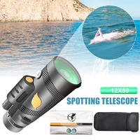 12x50 monocular telescope powerful night vision scope waterproof hd hunting optics spyglass long range 8000m cell phone holder