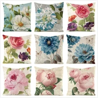rose camellia living room decoration cushion cover 18x18in pla cool fiber polyester pillow covers beautiful flowers pillow case
