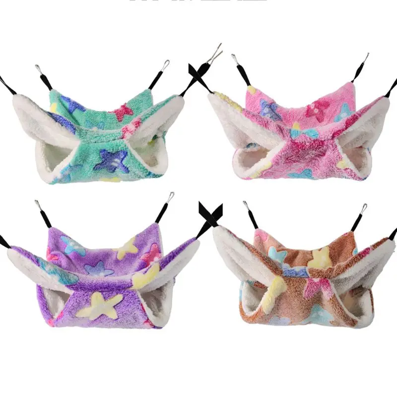 

094A Soft Small Pet Cage Hammock Sugar Glider Hamster Cage Play Sleeping Bed Squirrel Swing Nest for Parrot Ferret