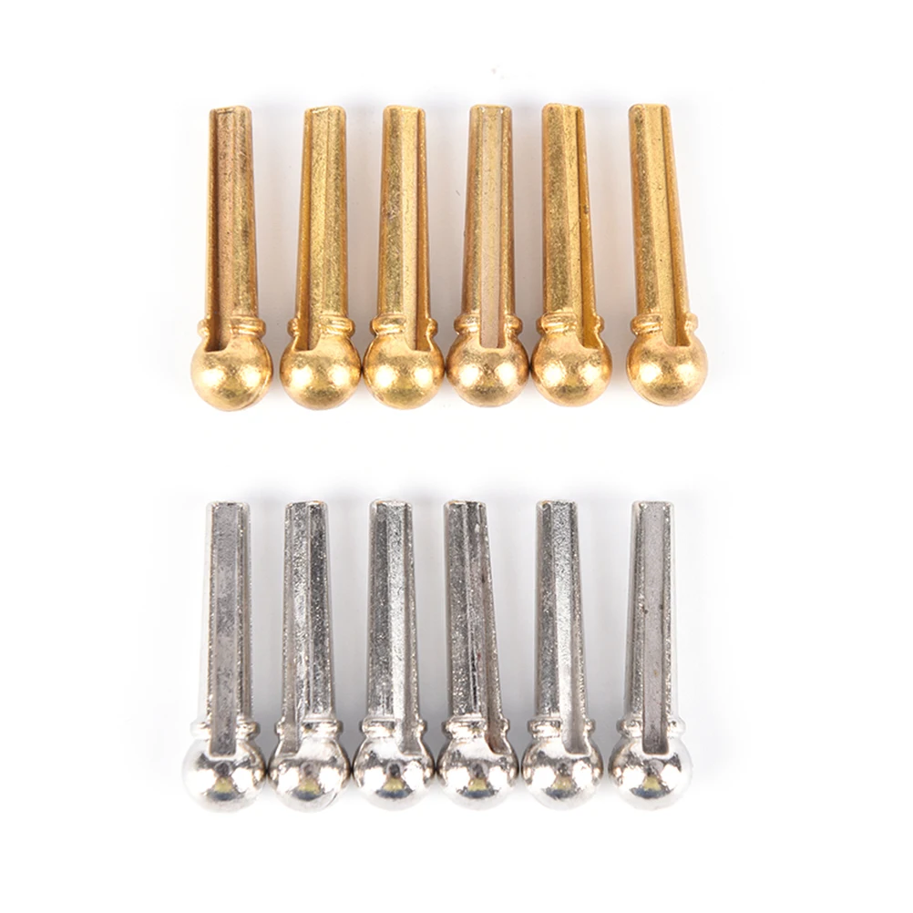 

Guitar Brass Bridge Pins Saddle Nut Replacement Parts for Acoustic Guitar 6PCS