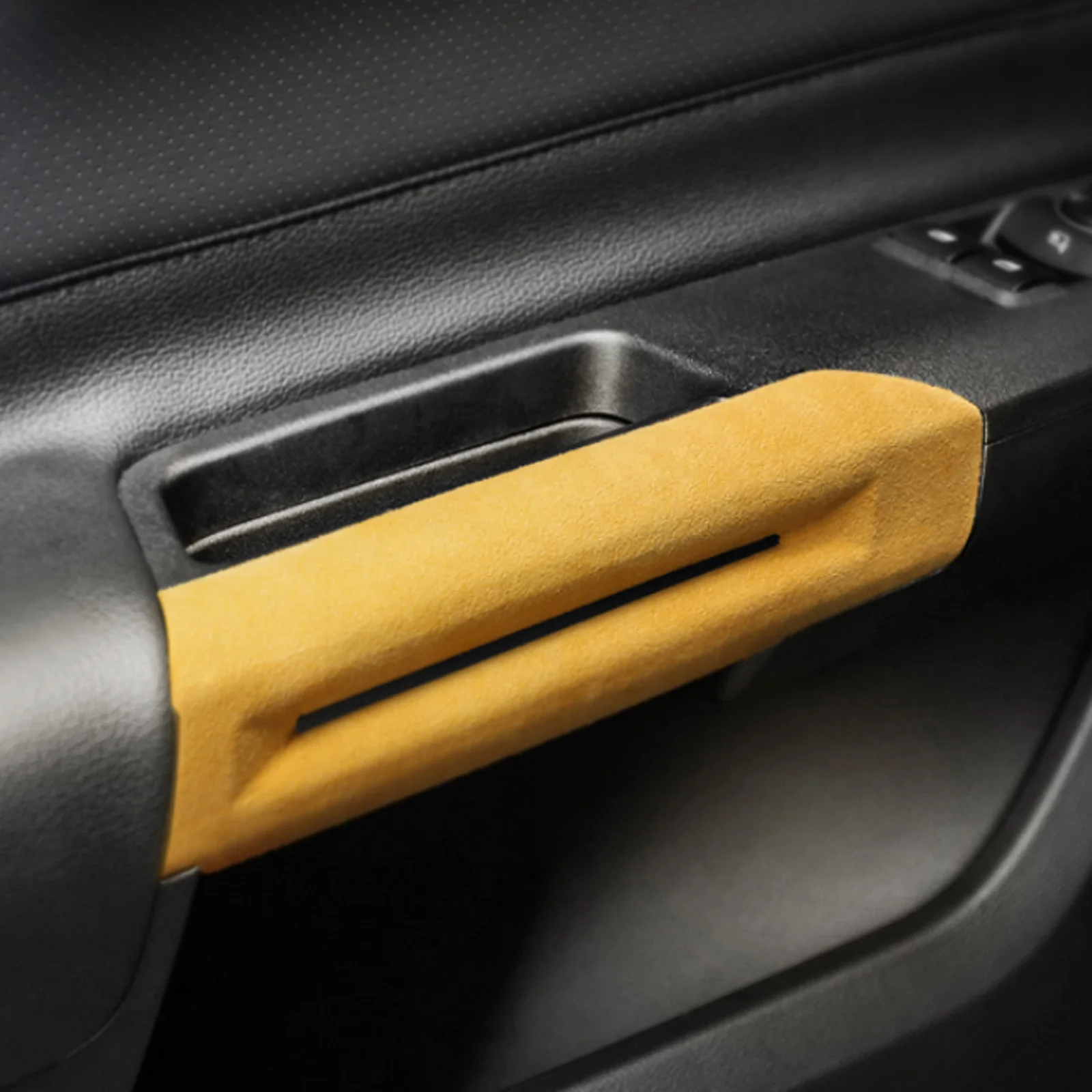 

Alcantara Car Door Handle Sticker Armrest Panel Sticker For Ford Mustang 2015-2020 Auto Accessories