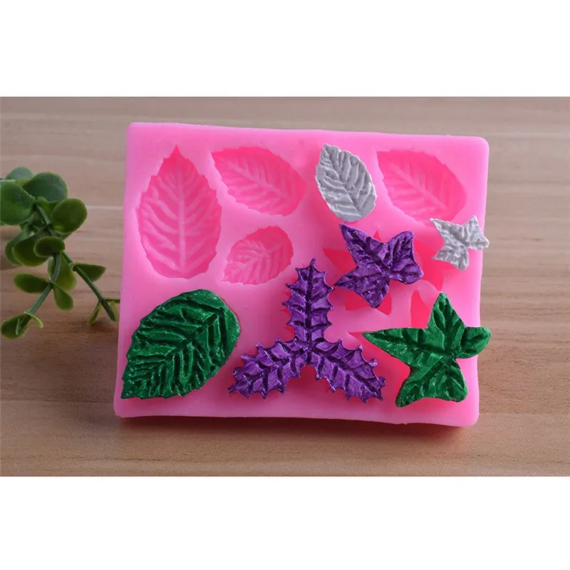 Leave Fondant Mould Baking Mold Craft Tree Flowers Leaf Cake Decorating Silicone mold | Дом и сад