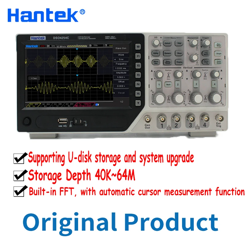 Hantek DSO4254C/4204C/4104C/4084C цифровой осциллограф 4CH Частота дискретизации 1GS/s 250 МГц USB + EXT