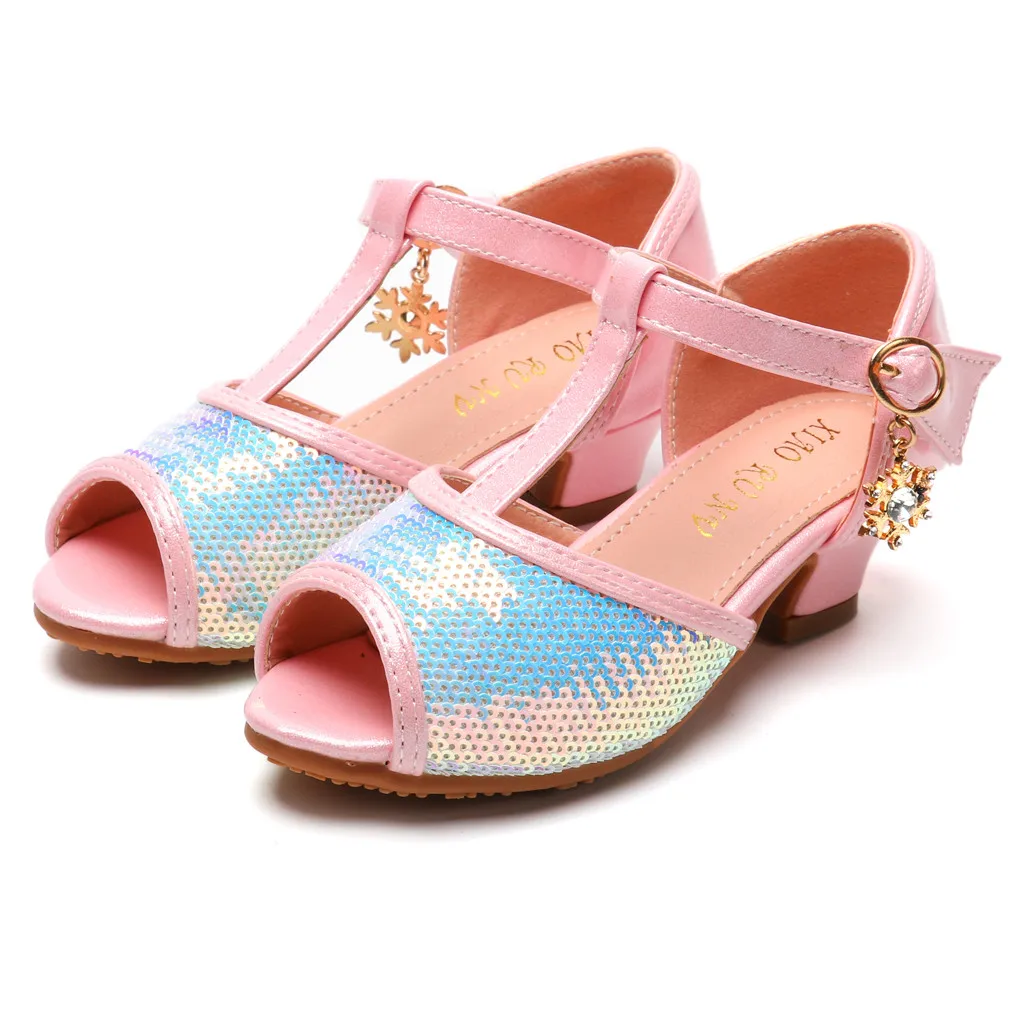 Детские сандалии Сандалии для маленьких девочек Обувь с украшением в виде