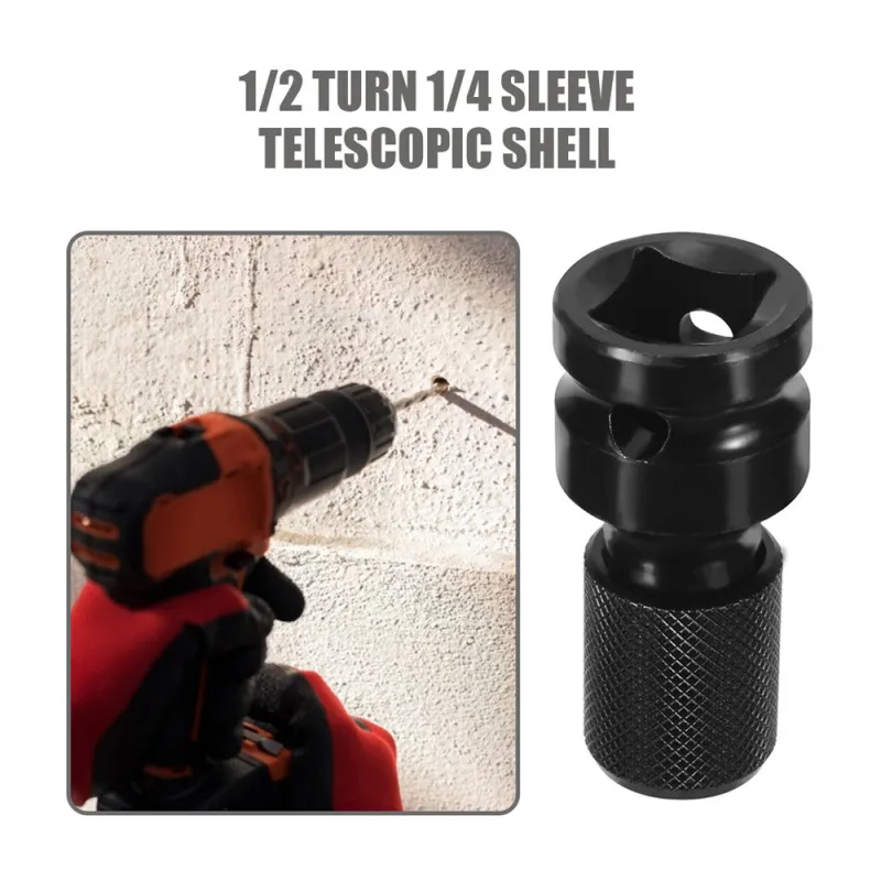 

1/2'' Square To 1/4'' Hex Shank Socket Adapter Quicker Release Converter For Impact Wrench Length 5cm Mayitr Drill Bit