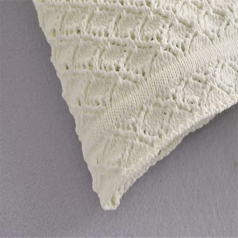 

Za 2021 Vintage Jacquard Cropped Knit Blouse Women Short Sleeve O Neck Ruffle Spring Shirt Female Front Ties Green Knitted Top