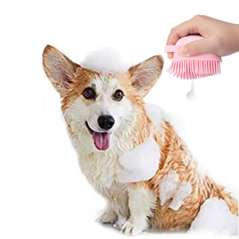 Silicone Shower Massage Brush Soft Silicones Brush Magic Exfoliating Shower Brushes Bathroom Comb Care for Pet Dogs Tools images - 6