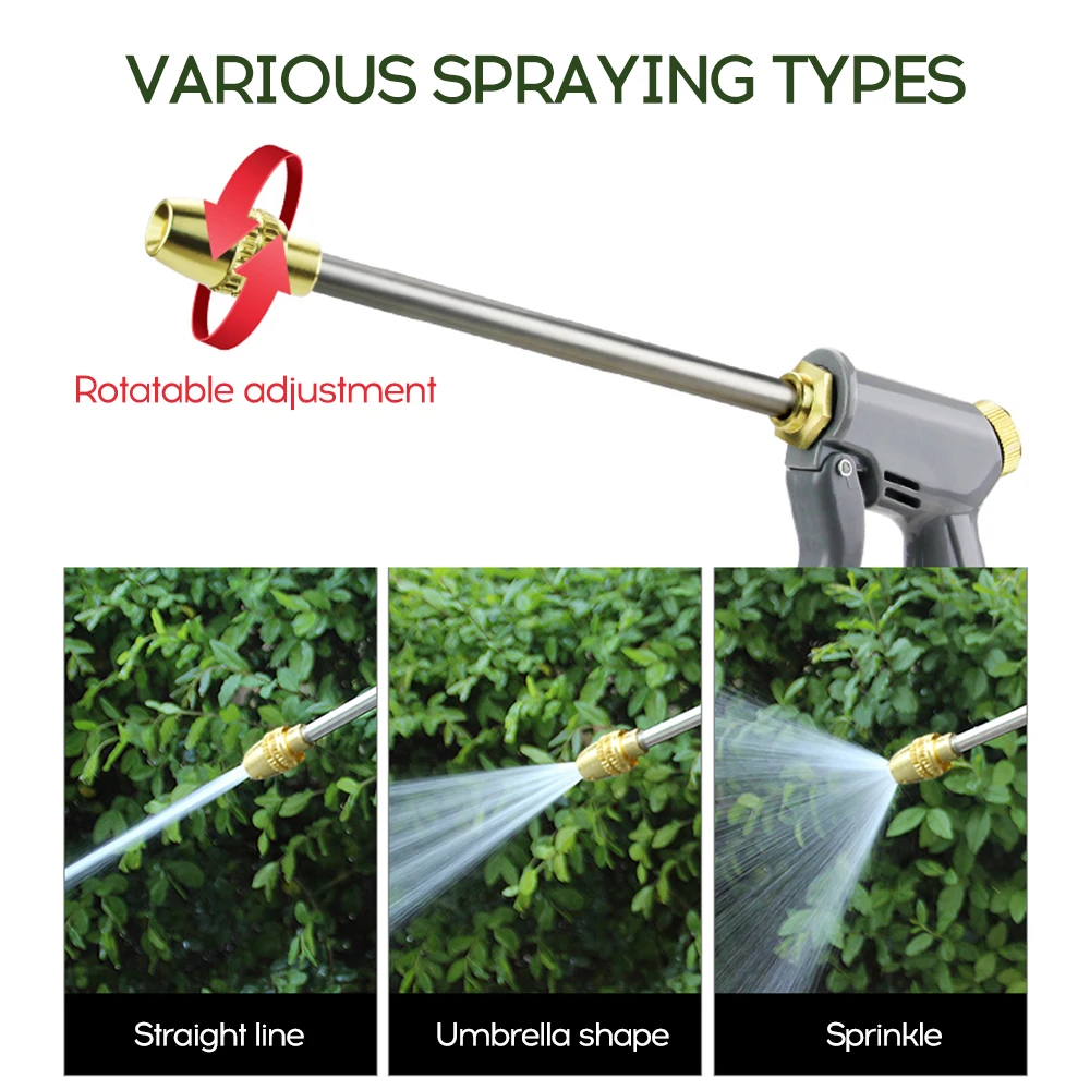 

Garden High Pressure Sprayer + 7.5M Hose Pipe + Metal Connectors + Foam Bottle Set Car Washing Cleaning Plant Watering Supplies