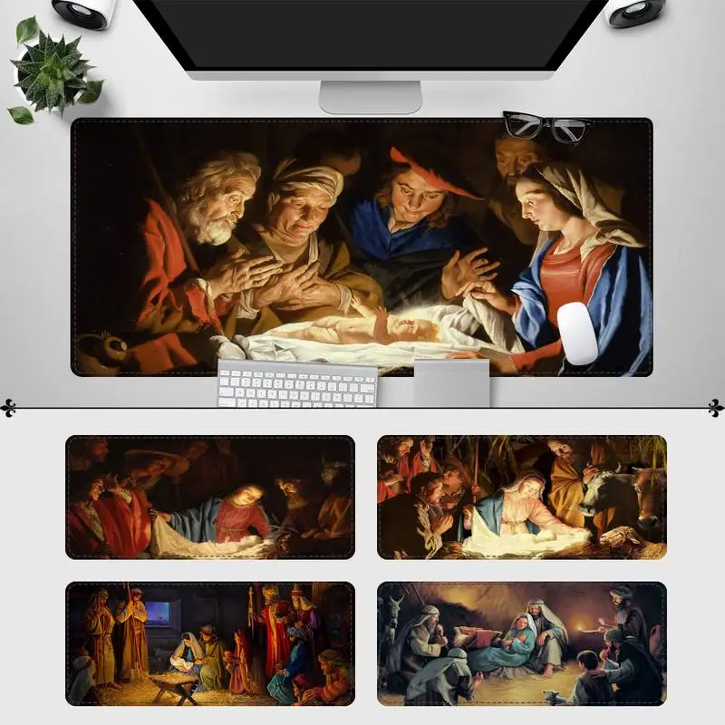Популярный коврик для мыши с Иисусом родов игровой клавиатуры Настольный
