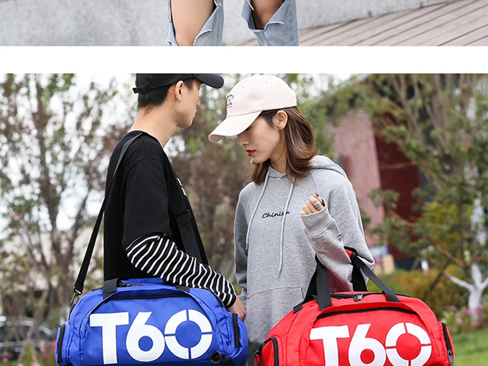 Men Sport Gym Bag Women Fitness Waterproof Outdoor Separate Space For Shoes Travel Handbag Backpack