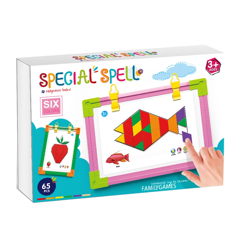 Обучающие креативные игрушки для детей 3D Магнитная головоломка-танограмма