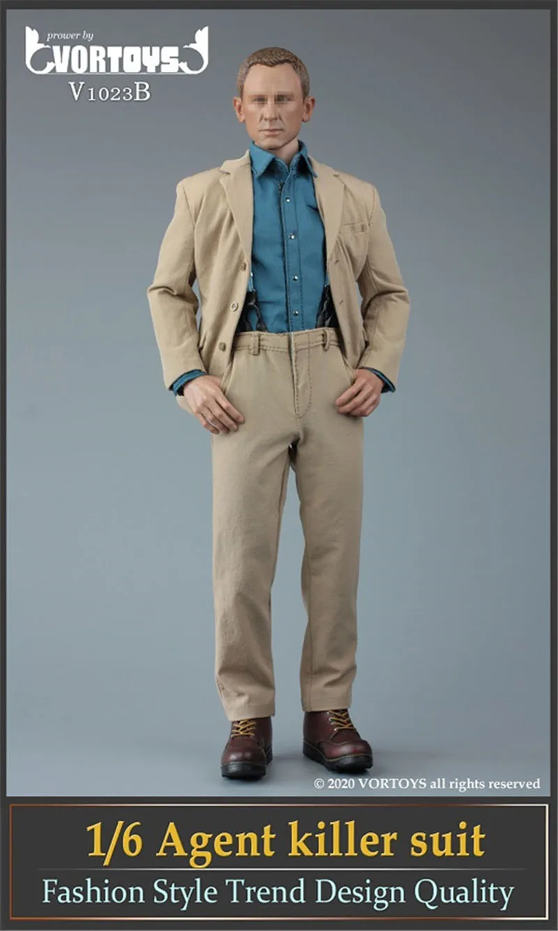 vortoys 16 v1023 agent killer suit clothes fit 12inch male action figure body free global shipping