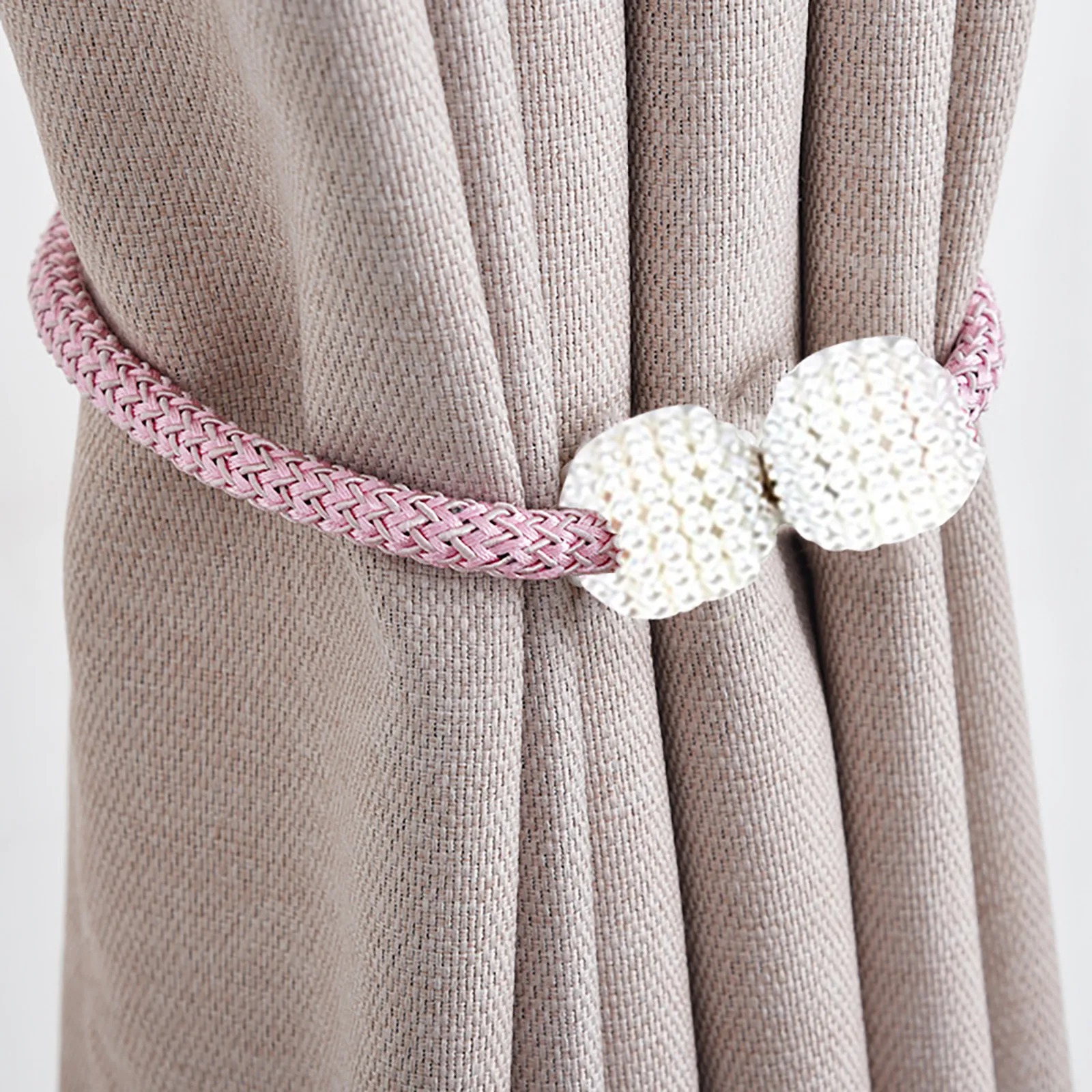 Magnetic Curtain Tieback Buckle Strap Holdbacks Magnet Clip For Decorative Rod Tie Backs Hanging Belts Rope Accessoires | Дом и сад