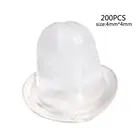 200 шт., прозрачные пластиковые серьги-гвоздики