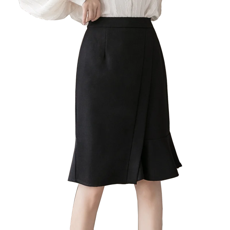 

Make video three standard irregular spring bust skirt of tall waist contracted commuter bag hip of female one pace