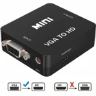 Мини-адаптер VGA-HDMI-совместимый преобразователь VGA2HD видео бокс аудио адаптер 1080P для ноутбука ПК HD ТВ проектора ТВ