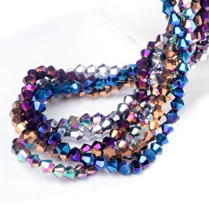 Бусины Стразы с отверстиями 4 мм круглые стеклянные бусины аксессуары для женщин