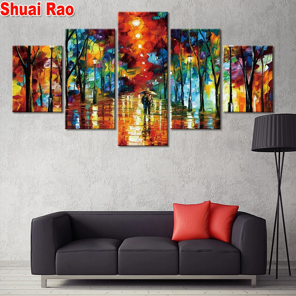 Абстрактная уличная любовь Алмазная вышивка 5 шт. ручная работа diy алмазная