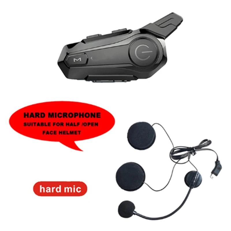 

Motorcycle Bluetooth Helmet Intercom Universal Pairing Waterproof Interphone Headset with CNC Noise Reduction Function