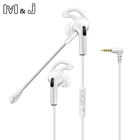 M  J игровой In-Ear Наушники с двойным микрофоном стерео Проводная гарнитура для PS4 PUBG Gamer для Мобильный телефон ПК компьютер вкладыши