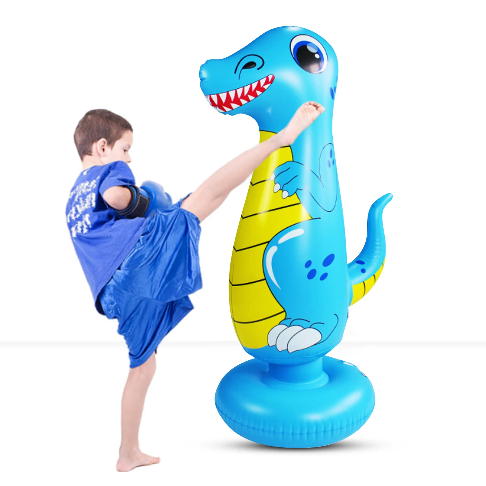 Bolsa de boxeo gruesa con forma de Animal de dibujos animados para niños, bolsa de boxeo para Fitness, juguetes de pie para interiores y exteriores