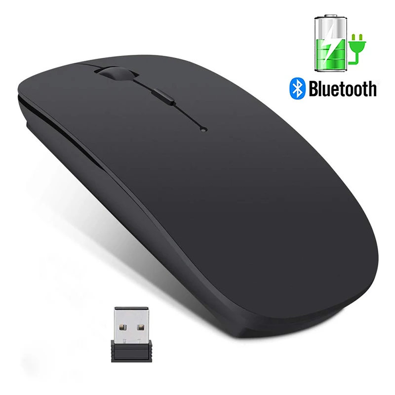 

Wireless Mouse Computer Bluetooth Mouse Silent PC Mause Rechargeable Ergonomic Mouse 2.4Ghz USB Optical Mice For Laptop PC