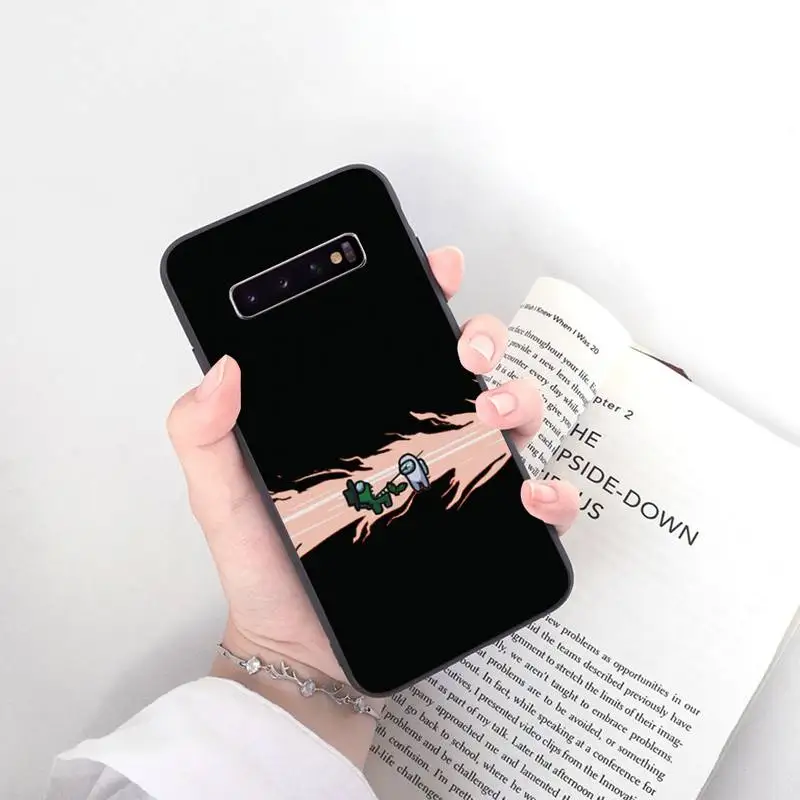 

Among Us Phone Case Black For Samsung S5 6 6Edge 7 8 9 10 10Lite 10Plus 20 20lite 20Ultra Cases