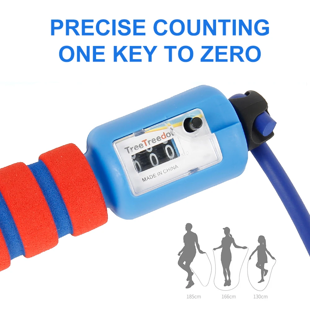 

1pcs Professiona Jump Ropes with Adjustable Fast Speed Counting Jump Skip Rope Skipping Wire Calories Workout Fittness Rope Gear