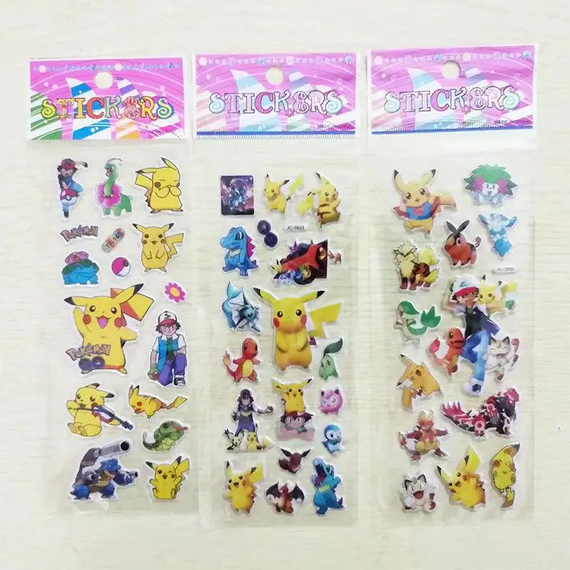 6 различных листов милые 3D наклейки в виде пузырьков аниме дети младенец