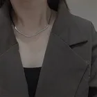 Женское серебристое ожерелье-чокер в стиле панк