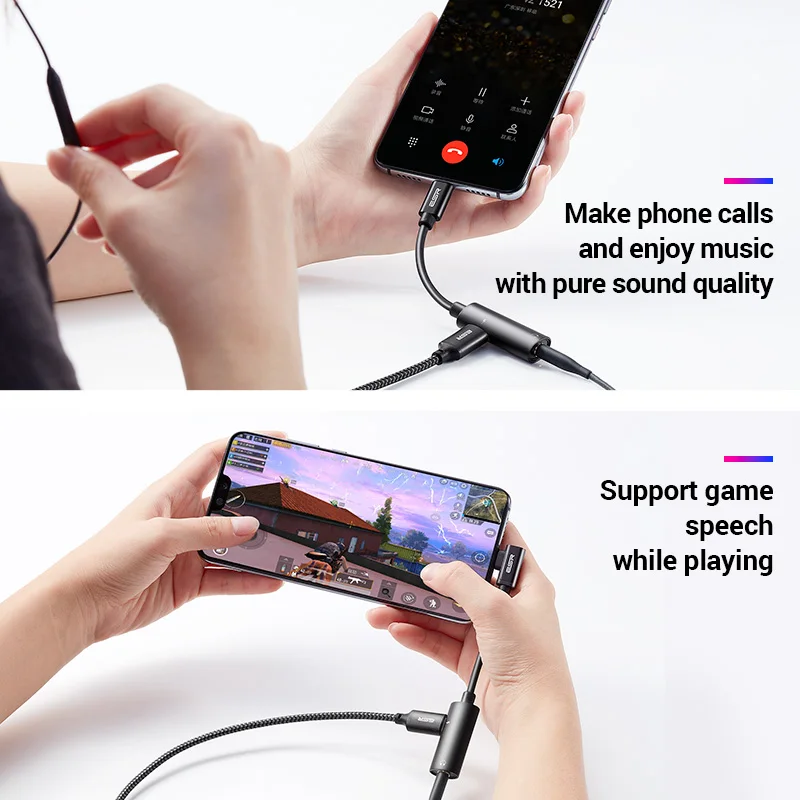 Адаптер ЦАП ESR USB C 2 в 1 адаптер для наушников типа на 3 5 аудиоразъем Type c наушники мм