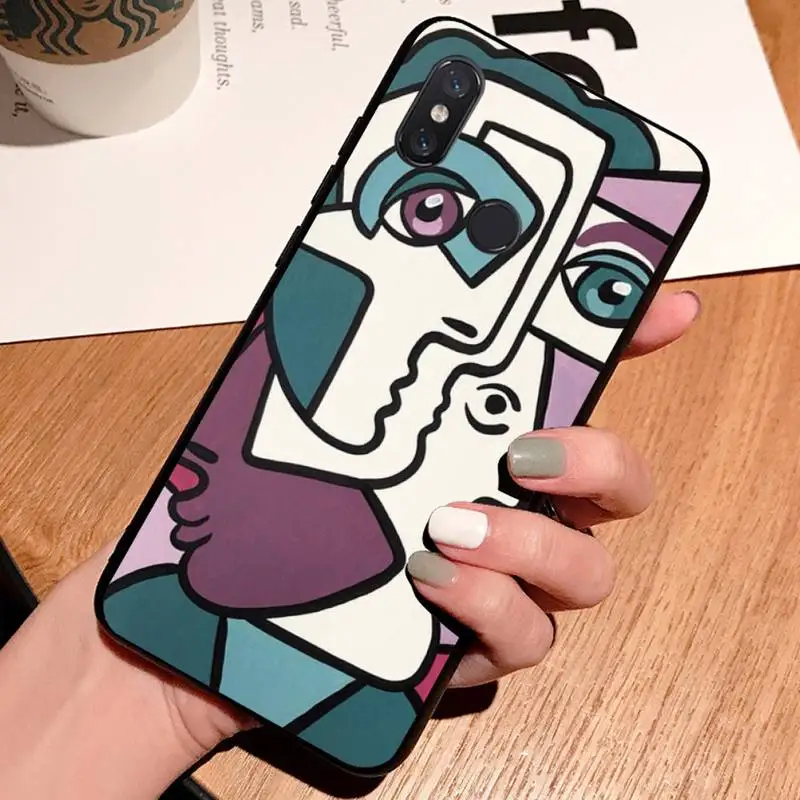 

Picasso abstract Art painting fashion luxury Phone Case cover For Xiaomi Redmi note 7 8 9 t k30 max3 9 s 10 pro lite