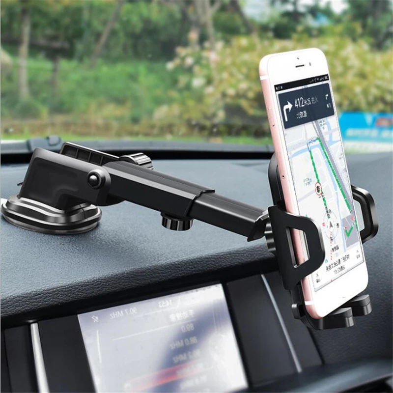 

Sucker Car Phone Holder Mobile Phone Holder Stand in Car No Magnetic GPS Mount Support For iPhone 12 Plus Samsung Huawei Xiaomi