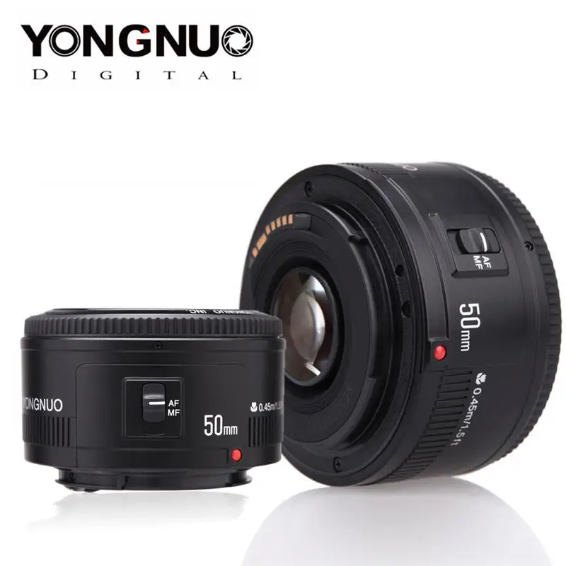 YONGNUO 50 мм Lennings F1.8 диафрагма для EF mount DSLR камеры Автофокус полная Рамка|Объективы