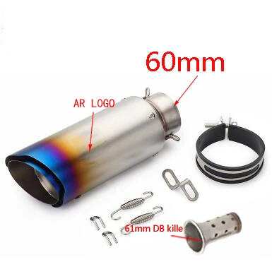 a5-60mm 51 60 мм moto rcycle глушитель выхлопной трубы из титанового сплава для AR austine Racing tubo escapamento de moto для S1000 R1 - Цвет: a5-60mm