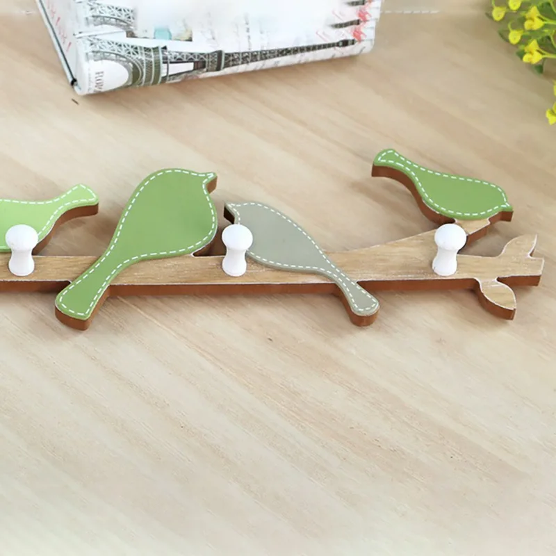 

Wall Hooks Home Decoration Storage Wood Grain Storage Rack Bedroom Door After Coat