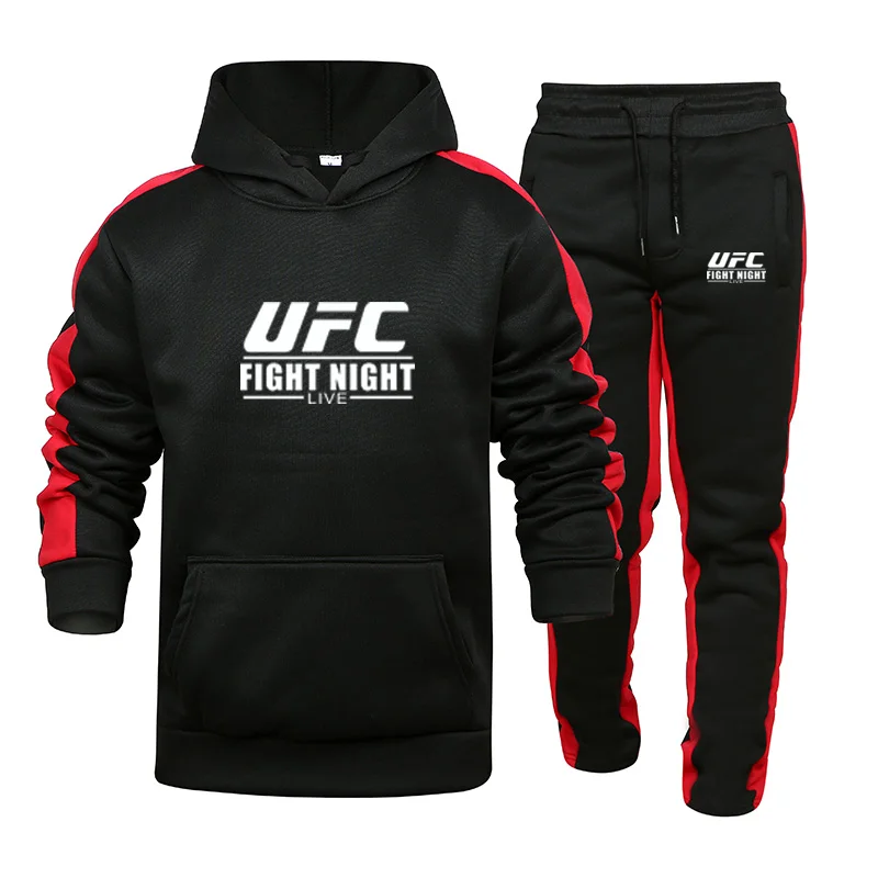 

fashion 2 Pcs/Set Men's Tracksuit Gym Fitness Sports Suit Clothes Running Jogging Sport Wear Exercise Workout set sportswear